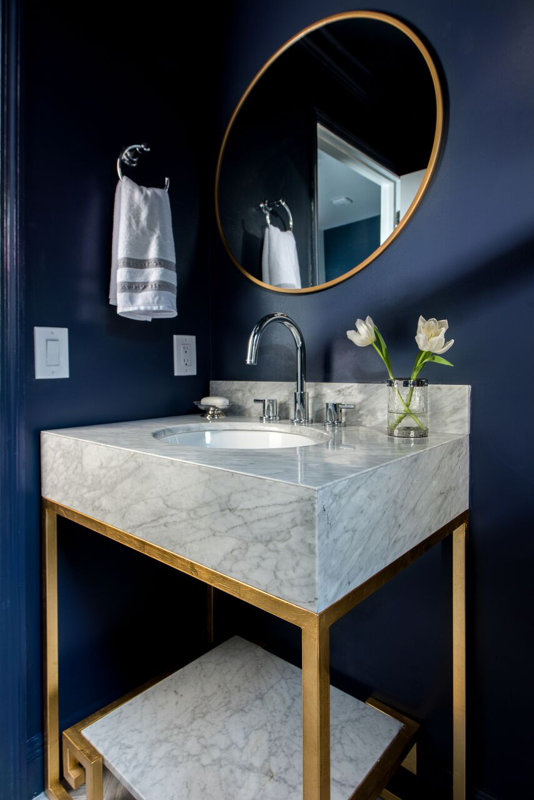 Glam Bathroom Design Photo by Nicole White Designs Interiors Wayfair